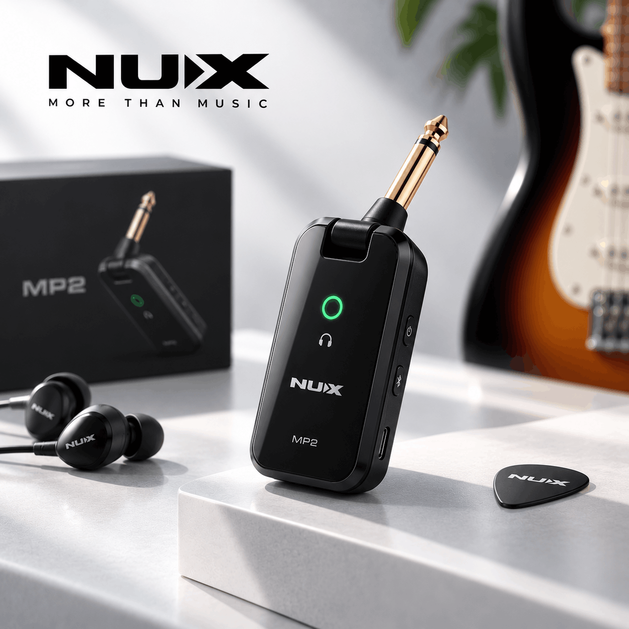 NUX Mighty Plug MP-2 Guitar & Bass Modeling Headphone Amplifier